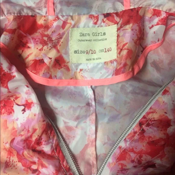 Zara Girls Floral Windbreaker